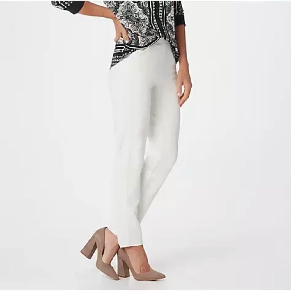 Belle by Kim Gravel Ponte with Side Lace Trim Pants